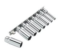 Clarke 1700790 Pro384 8 Piece 1/4 Deep Multi Fit Socket Set