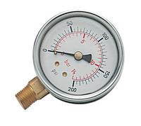 Clarke 2000171 1/4 Bsp Bottom Connection 50Mm Dial Pressure Gauge