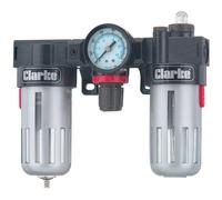 CLARKE AIR COMPRESSOR FILTER REGULATOR 1/4 INLET/OUTLET by Clarke