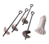 Clarke 3503586 Ga2 4 Piece 15”Steel Auger Set With 12M Rope