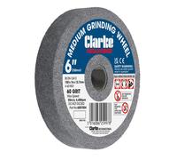 Clarke 6" (150mm) Medium 60 Grit Grinding Wheel 150mm x 16, 12.7mm Bore