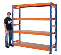 Clarke 6600728 Cs4600Bo 600 Heavy Duty Boltless Shelving (Blue & Orange)