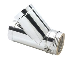 Clarke 6911255 6 Stainless Steel Twin Wall Flue 45 Tee