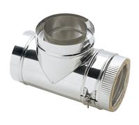 Clarke 6911263 6 Stainless Steel Twin Wall Flue 90 Tee (N)