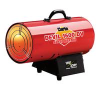 Clarke 6920191 Devil1600Dv Dual Voltage 110/230V Gas Heater
