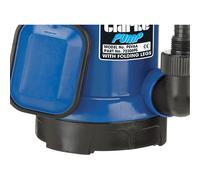Clarke PSV6A 1.5" 400W Submersible Water Pump with Folding Base & Float Switch, 133L/min Max Flow, 5m Head, Clean & Dirty Water Drainage (230V)