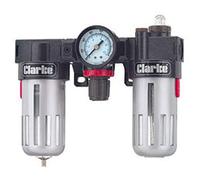 CLARKE AIR COMPRESSOR FILTER REGULATOR 1/4 INLET/OUTLET by Clarke