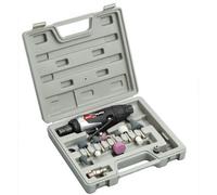 Clarke Air Die Grinder 15Pc 1/4" Straight Mini Angle Cut Off Tool In Case Cat129