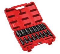 Clarke CIS12/16D 16 Piece 1/2 Drive 10 - 32mm Deep Impact Socket Set"