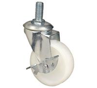 Clarke Clarke ML423W-A 100mm Swivel & Brake Castor - White Nylon