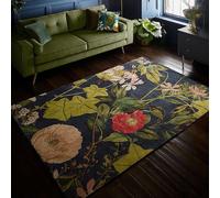 Clarke & Clarke Passiflora Printed Rug White
