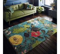 Clarke & Clarke Passiflora Printed Rug White