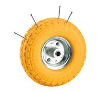Clarke Clarke PF265 Puncture Proof Yellow Tyred Wheel 265mm