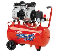 Clarke Clarke SHHH24/150 Shhh Air Max 7cfm 24 Litre 1.5HP Low Noise Oil Free Air Compressor (230V)