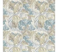 Clarke & Clarke William Morris Acanthus Wallpaper Slate Blue / Dove W0175/03