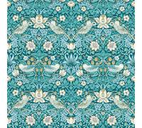 Clarke & Clarke William Morris Strawberry Thief Wallpaper Teal W0171/06