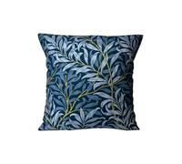 Clarke & Clarke Willow Bough Cotton Fabric Cushion Cover, Denim Blue, 40 x 40 cm