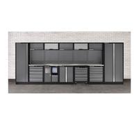 Clarke COMBGSM01 Modular Storage System 25 Piece Package Stainless Steel Worktops