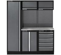 Clarke COMBGSM02 Modular Storage System 11 Piece Package Stainless Steel Worktops