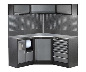 Clarke COMBGSM05 Modular Corner Storage System 19 Piece Package Stainless Steel Worktops