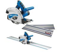 Clarke CPS160 160mm Plunge Saw (230V) with 2 x 0.7m Guide Rails