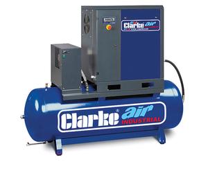 Clarke CXR15RD 53cfm 270 Litre 15HP Industrial Screw Compressor with Air Receiver & Dryer (400V)