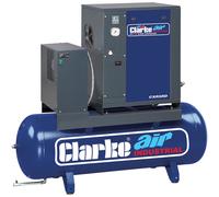 Clarke CXR5RD 17.1cfm 200 Litre 5.5HP Industrial Screw Compressor with Air Receiver & Dryer (400V)