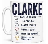 Clarke Family Traits Surname Gift Mug