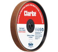 Clarke International Leather Stropping Wheel for CWS250, 200x30x12mm, Compatible with Bench Grinder