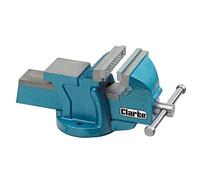 CLARKE METALWORK FIXED BENCH VICE 4" 100mm BLUE