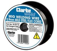 Clarke Mild Steel Mig Welding Wire 0.9mm (Flux Cored - No Gas - 0.45kg)