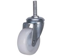 Clarke ML420W-A 100mm White Nylon Threaded Stem Swivel Castor