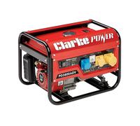 Clarke PG3800ADV EURO5 3kVA Open Frame Dual Voltage (230/110V) Petrol Generator