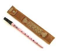 Clarke Pink Sweetone D whistle & Dannan Brown Vegan leather Pouch