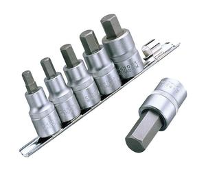 Clarke PRO375 1/2" Drive 6 Piece Hex Bit & Rail Set 7 - 17mm
