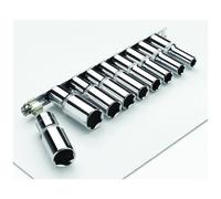 Clarke PRO413 9 Piece 1/2" Drive Anti Slip Deep Metric Socket Set