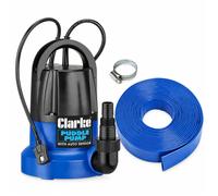 Clarke PSP105 Puddle Pump - Water Pump + 10 Metre Hose & Hose Clip