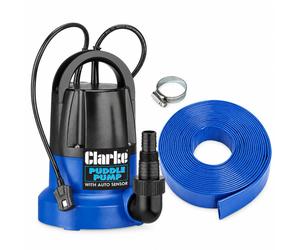 Clarke PSP105 Puddle Pump - Water Pump + 10 Metre Hose & Hose Clip