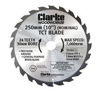 Clarke Replacement Blade for CTS18 - 250mm x 24T - 30mm Bore