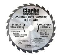 Clarke Replacement Blade for CTS18 - 250mm x 24T - 30mm Bore