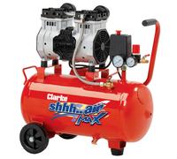 Clarke SHHH24/150 Shhh Air Max 7cfm 24 Litre 1.5HP Low Noise Oil Free Air Compressor (230V)