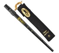Clarke Sweetone D Traditional Irish Tin Penny Whistle & Soft Black Whistle Pouch (Black)