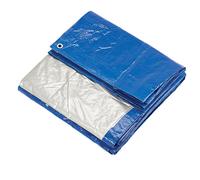 Clarke TRP18/24B Blue & Silver Polyethylene Tarpaulin (18x24ft / 5.4x7.3m)