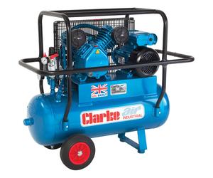 Clarke XEPVH16/50 (O/L) 14cfm 50 Litre 3HP Portable Industrial Air Compressor with Cage (110V)