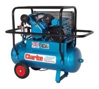 Clarke XEPVH16/50 (O/L) 14cfm 50 Litre 3HP Portable Industrial Air Compressor with Cage (230V)