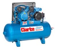 Clarke XEV16/100 (O/L) 14cfm 100 Litre 3HP Industrial Air Compressor (230V)