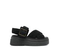 Clarks 50mm Evamar buckle-fastening platform sandals - Black 37-37.5-38-39-39.5-40-41-42