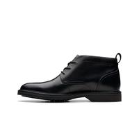 Clarks Aldwin Chukka Mens Black Leather, 10