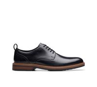 Clarks Aldwin Lace Black Leather Lace Up,derby Shoes Black 10.5-Standard Fit