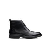Clarks Men's Aldwin Cap Chukka Boot, Black Leather, 7 UK